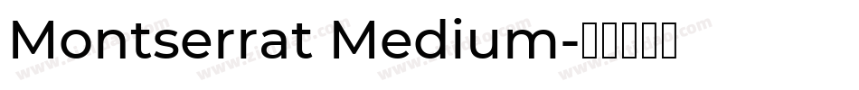 Montserrat Medium字体转换